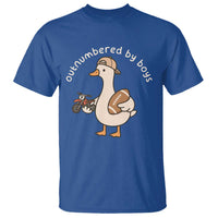Outnumbered By Boys Funny Mom Goose T Shirt