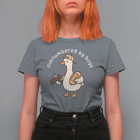 Outnumbered By Boys Funny Mom Goose T Shirt For Women