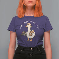 Outnumbered By Boys Funny Mom Goose T Shirt For Women