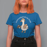 Outnumbered By Boys Funny Mom Goose T Shirt For Women