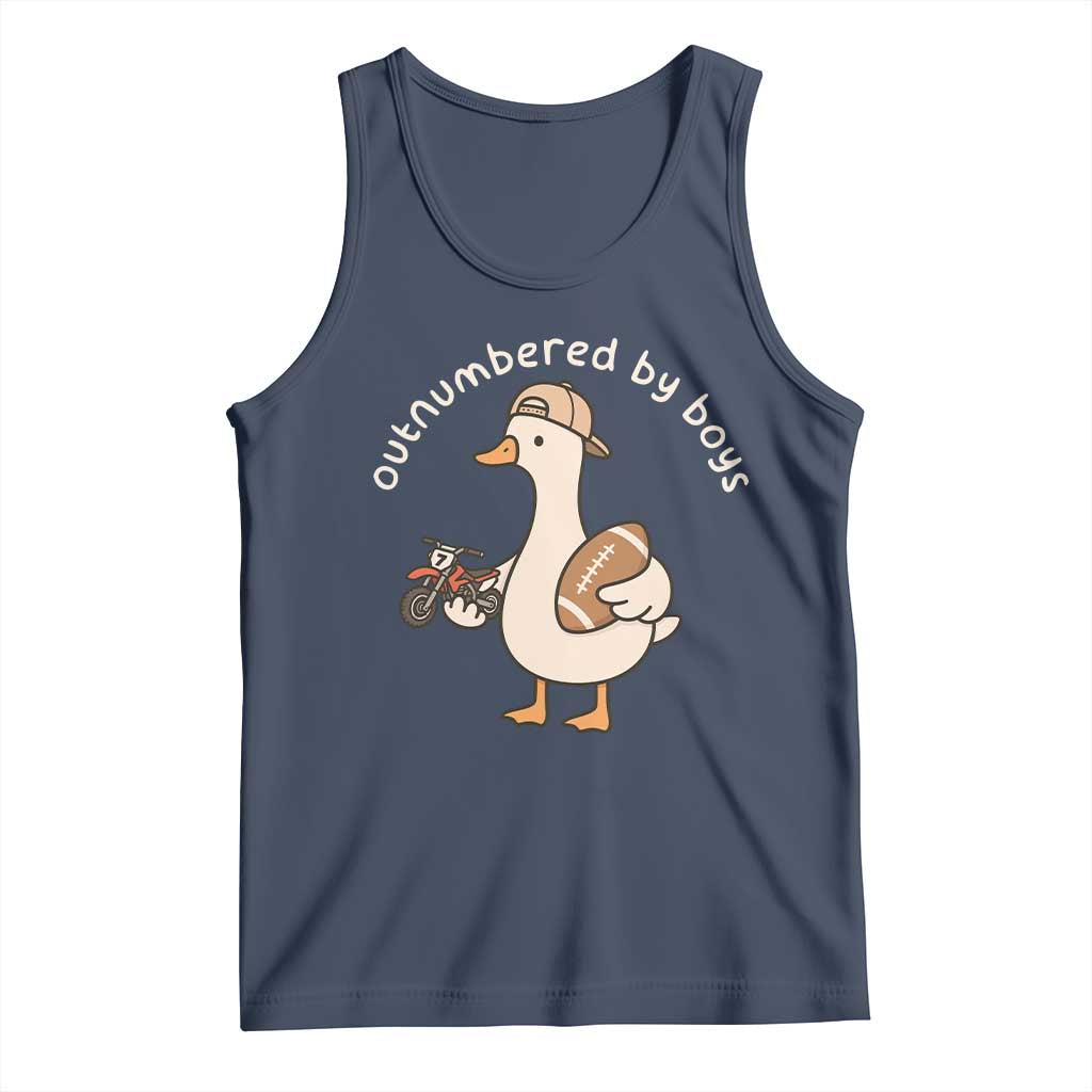 Outnumbered By Boys Funny Mom Goose Tank Top