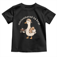 Outnumbered By Boys Funny Mom Goose Toddler T Shirt
