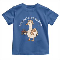 Outnumbered By Boys Funny Mom Goose Toddler T Shirt