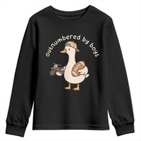 Outnumbered By Boys Funny Mom Goose Youth Sweatshirt