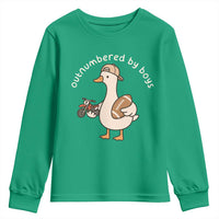 Outnumbered By Boys Funny Mom Goose Youth Sweatshirt