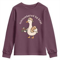 Outnumbered By Boys Funny Mom Goose Youth Sweatshirt