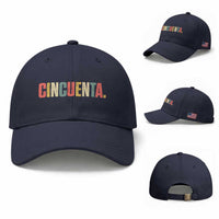 50th Birthday Cincuenta Baseball Cap Spanish Mexican 50 Years Old Bday