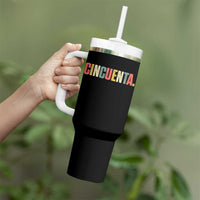 50th Birthday Cincuenta Tumbler With Handle Spanish Mexican 50 Years Old Bday