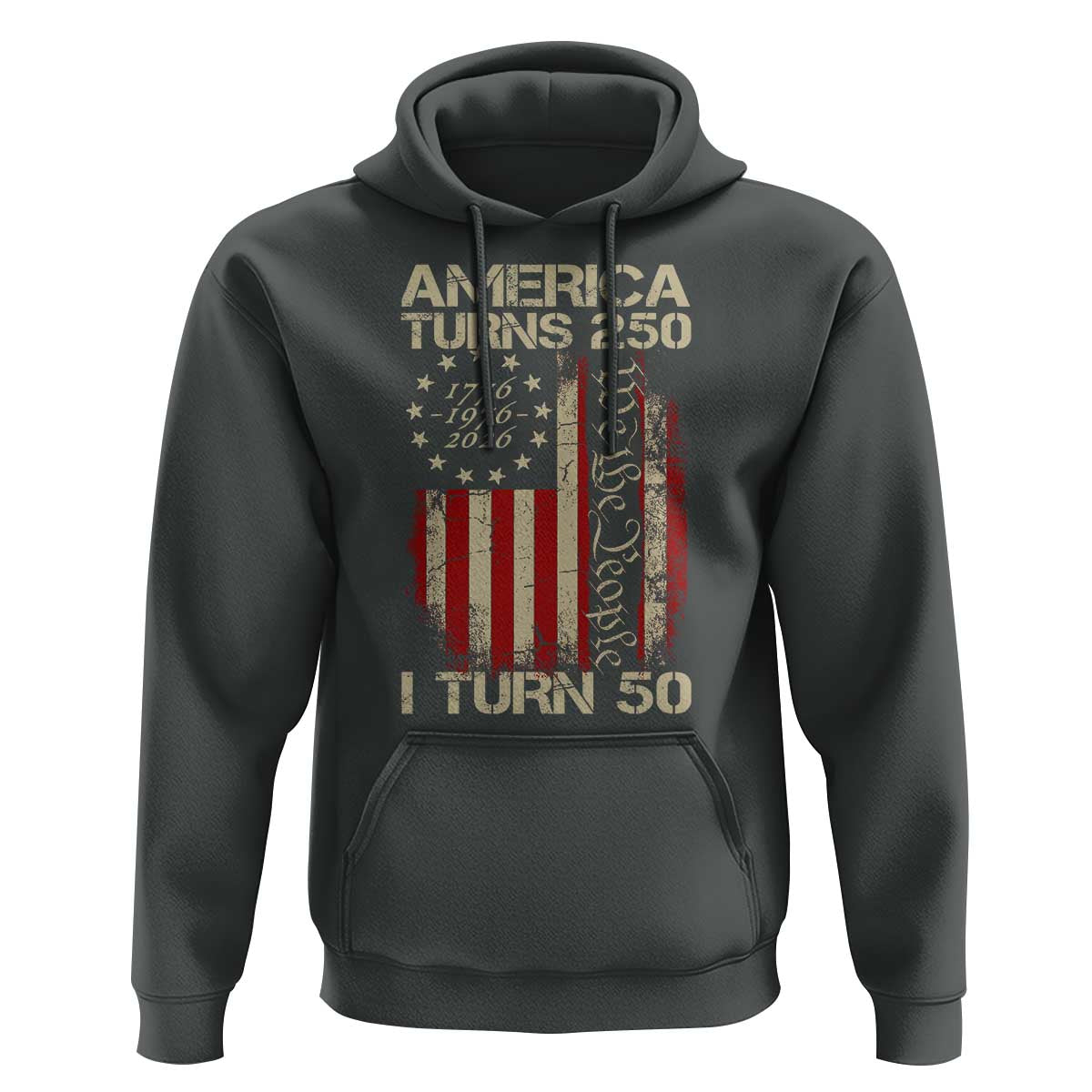 America Turns 250 I Turn 50 Hoodie 50th Birthday 250th Anniversary USA Vintage 1976 Bday