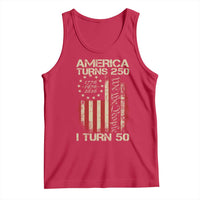 America Turns 250 I Turn 50 Tank Top 50th Birthday 250th Anniversary USA Vintage 1976 Bday