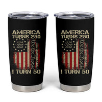 America Turns 250 I Turn 50 Tumbler Cup 50th Birthday 250th Anniversary USA Vintage 1976 Bday