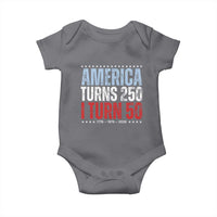 America Turns 250 I Turn 50 Baby Onesie 50th Birthday 250th Anniversary USA Vintage 1976