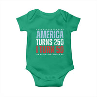 America Turns 250 I Turn 50 Baby Onesie 50th Birthday 250th Anniversary USA Vintage 1976