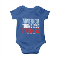 America Turns 250 I Turn 50 Baby Onesie 50th Birthday 250th Anniversary USA Vintage 1976