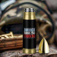 America Turns 250 I Turn 50 Bullet Tumbler 50th Birthday 250th Anniversary USA Vintage 1976