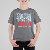 America Turns 250 I Turn 50 T Shirt For Kid 50th Birthday 250th Anniversary USA Vintage 1976