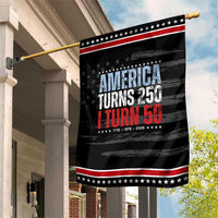 America Turns 250 I Turn 50 Patriotic Garden Flag 50th Birthday 250th Anniversary USA Vintage 1976