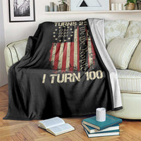 America Turns 250 I Turn 100 Throw Blanket 100th Birthday 250th Anniversary USA Vintage 1926 Bday