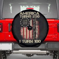 America Turns 250 I Turn 100 Spare Tire Cover 100th Birthday 250th Anniversary USA Vintage 1926 Bday