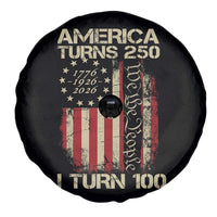 America Turns 250 I Turn 100 Spare Tire Cover 100th Birthday 250th Anniversary USA Vintage 1926 Bday