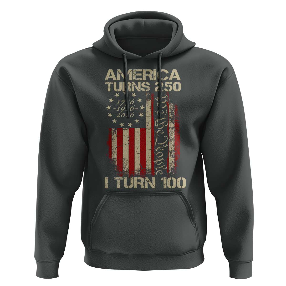 America Turns 250 I Turn 100 Hoodie 100th Birthday 250th Anniversary USA Vintage 1926 Bday