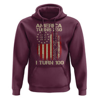 America Turns 250 I Turn 100 Hoodie 100th Birthday 250th Anniversary USA Vintage 1926 Bday