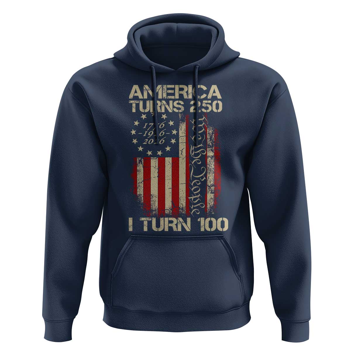 America Turns 250 I Turn 100 Hoodie 100th Birthday 250th Anniversary USA Vintage 1926 Bday