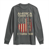 America Turns 250 I Turn 100 Long Sleeve Shirt 100th Birthday 250th Anniversary USA Vintage 1926 Bday