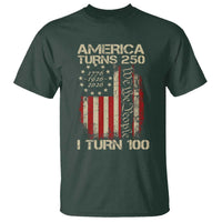 America Turns 250 I Turn 100 T Shirt 100th Birthday 250th Anniversary USA Vintage 1926 Bday