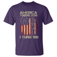 America Turns 250 I Turn 100 T Shirt 100th Birthday 250th Anniversary USA Vintage 1926 Bday