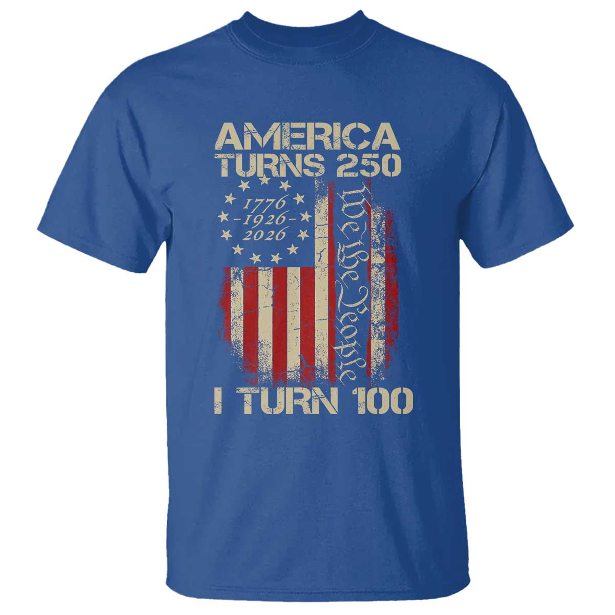 America Turns 250 I Turn 100 T Shirt 100th Birthday 250th Anniversary USA Vintage 1926 Bday