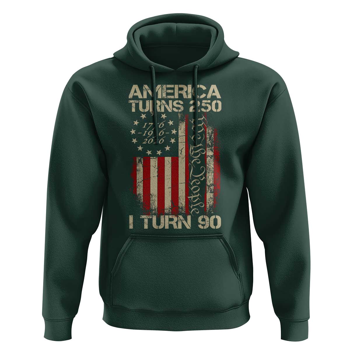America Turns 250 I Turn 90 Hoodie 90th Birthday 250th Anniversary USA Vintage 1936 Bday