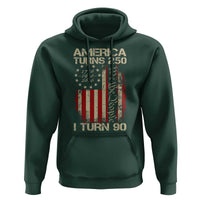 America Turns 250 I Turn 90 Hoodie 90th Birthday 250th Anniversary USA Vintage 1936 Bday