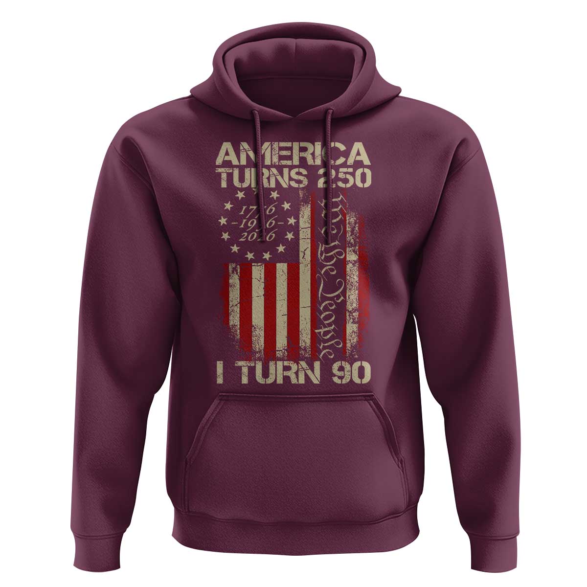America Turns 250 I Turn 90 Hoodie 90th Birthday 250th Anniversary USA Vintage 1936 Bday