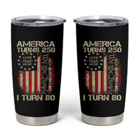 America Turns 250 I Turn 80 Tumbler Cup 80th Birthday 250th Anniversary USA Vintage 1946 Bday