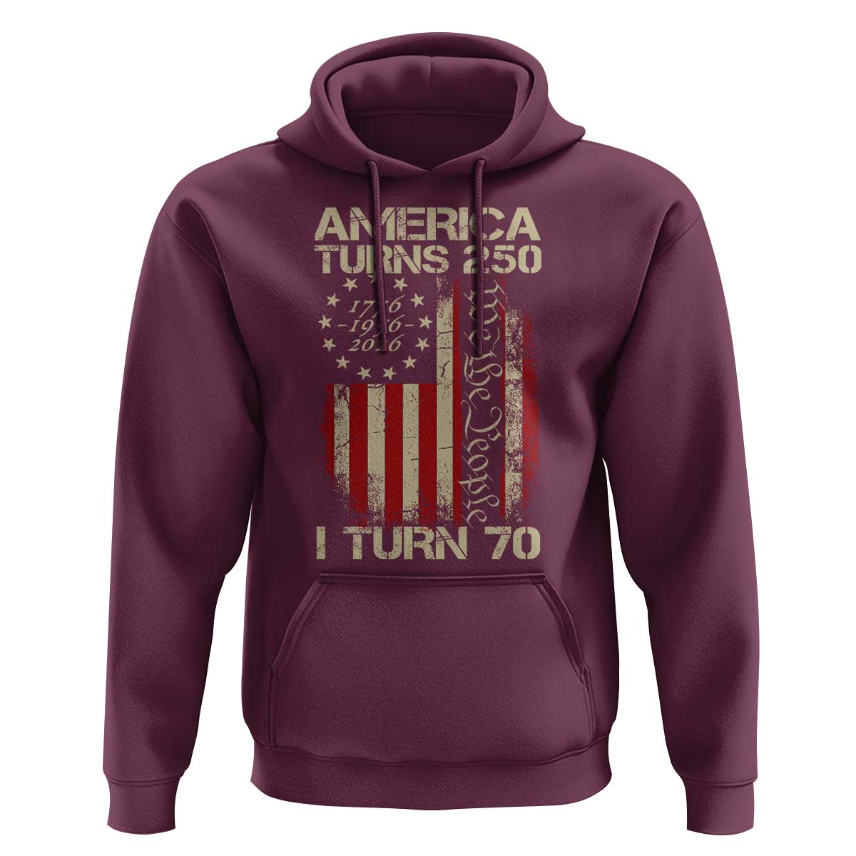 America Turns 250 I Turn 70 Hoodie 70th Birthday 250th Anniversary USA Vintage 1956 Bday