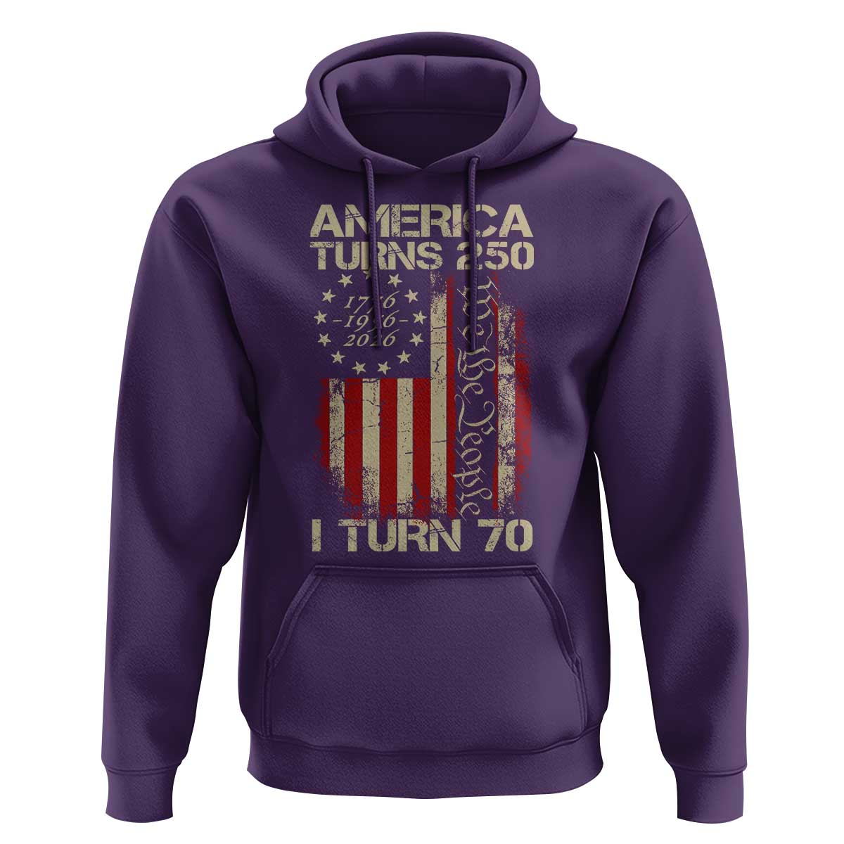 America Turns 250 I Turn 70 Hoodie 70th Birthday 250th Anniversary USA Vintage 1956 Bday