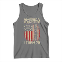 America Turns 250 I Turn 70 Tank Top 70th Birthday 250th Anniversary USA Vintage 1956 Bday