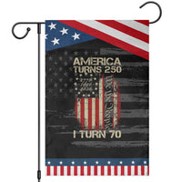 America Turns 250 I Turn 70 Patriotic Garden Flag 70th Birthday 250th Anniversary USA Vintage 1956 Bday