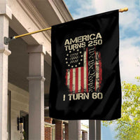 America Turns 250 I Turn 60 Garden Flag 60th Birthday 250th Anniversary USA Vintage 1966 Bday