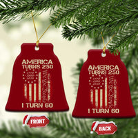America Turns 250 I Turn 60 Ceramic Ornament 60th Birthday 250th Anniversary USA Vintage 1966 Bday