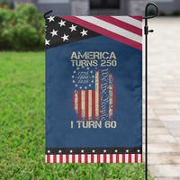 America Turns 250 I Turn 60 Patriotic Garden Flag 60th Birthday 250th Anniversary USA Vintage 1966 Bday