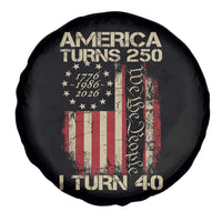America Turns 250 I Turn 40 Spare Tire Cover 40th Birthday 250th Anniversary USA Vintage 1986 Bday