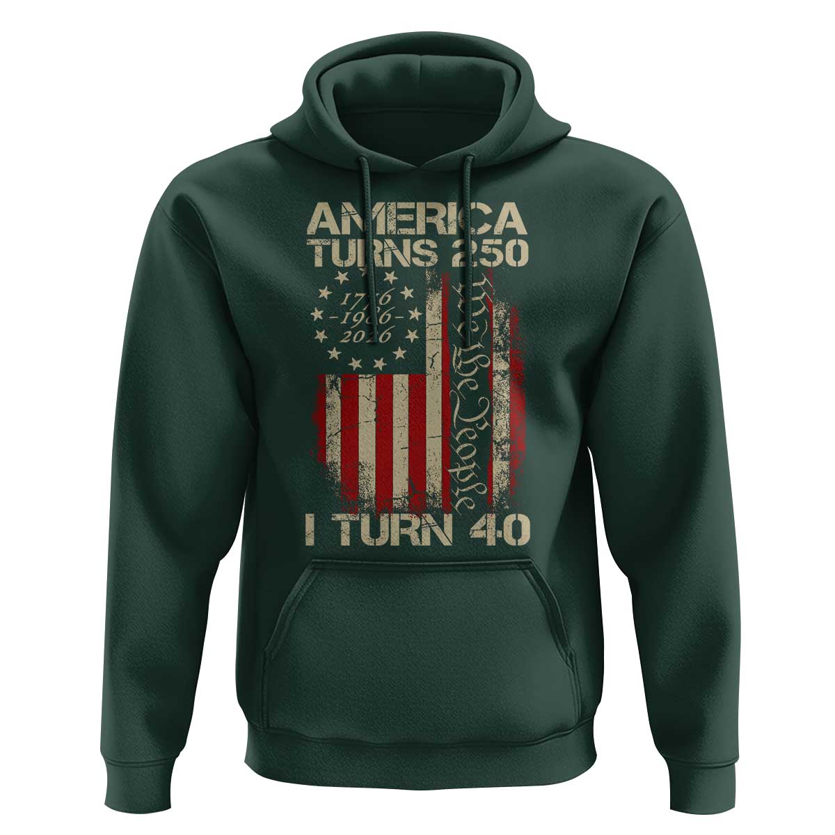 America Turns 250 I Turn 40 Hoodie 40th Birthday 250th Anniversary USA Vintage 1986 Bday