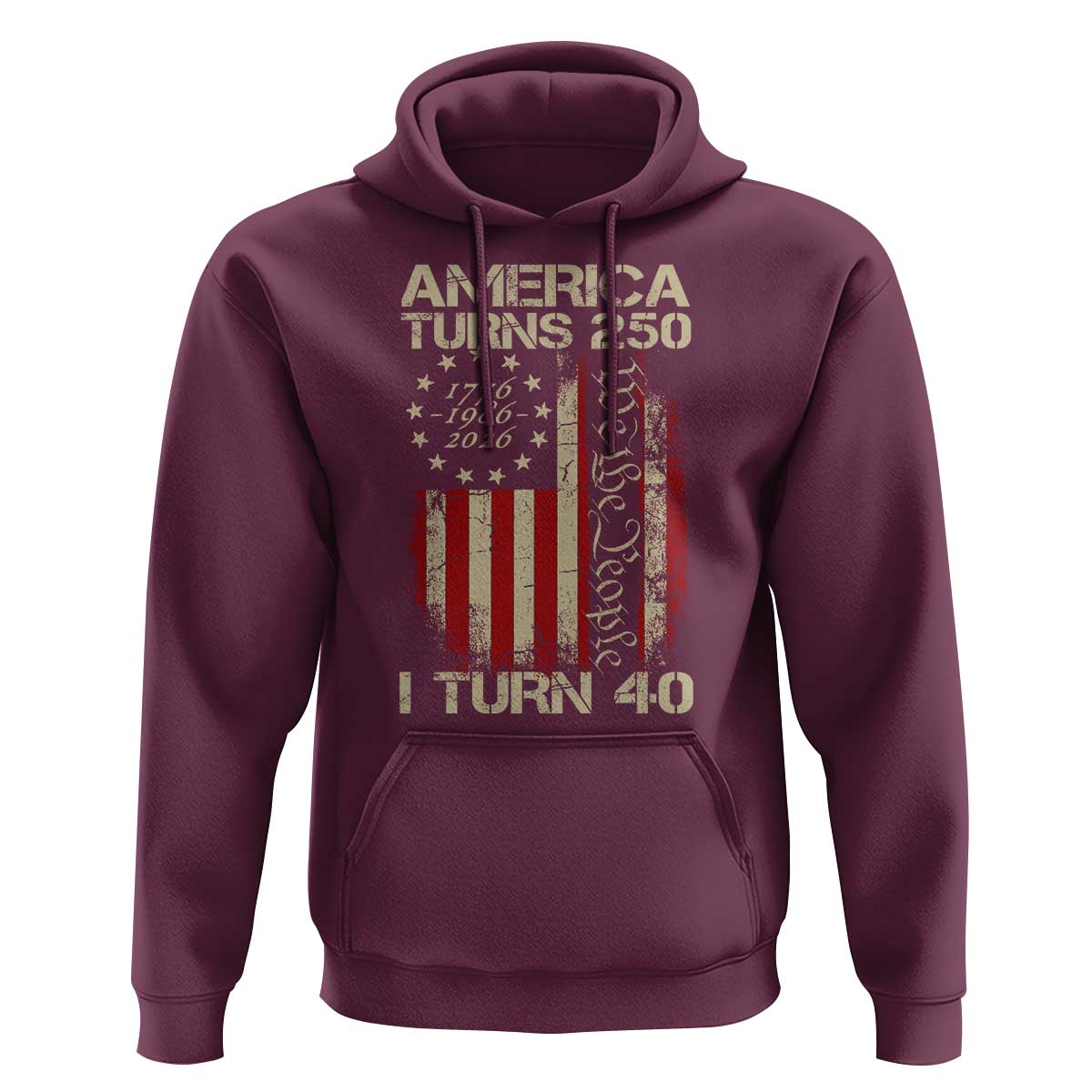 America Turns 250 I Turn 40 Hoodie 40th Birthday 250th Anniversary USA Vintage 1986 Bday