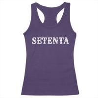 Spanish Mexican 70th Birthday Racerback Tank Top Setenta 40 Years Old Bday