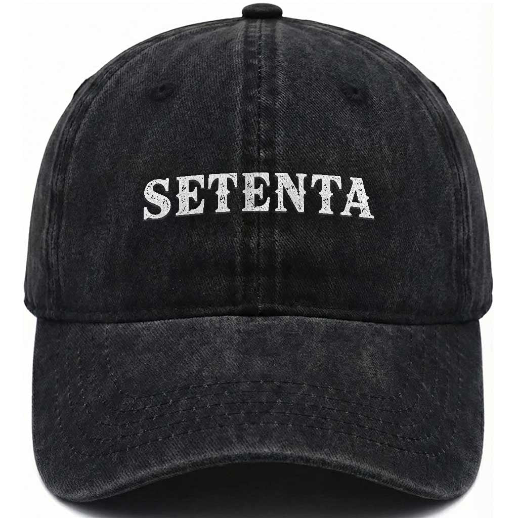 Spanish Mexican 70th Birthday Washed Cotton Baseball Cap Setenta 40 Years Old Bday