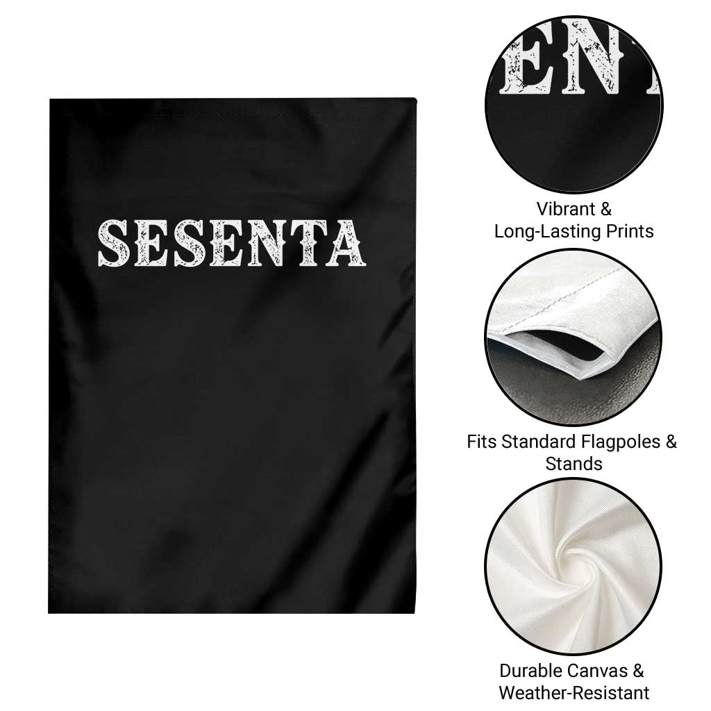 Spanish Mexican 60th Birthday Garden Flag Sesenta 60 Years Old Bday