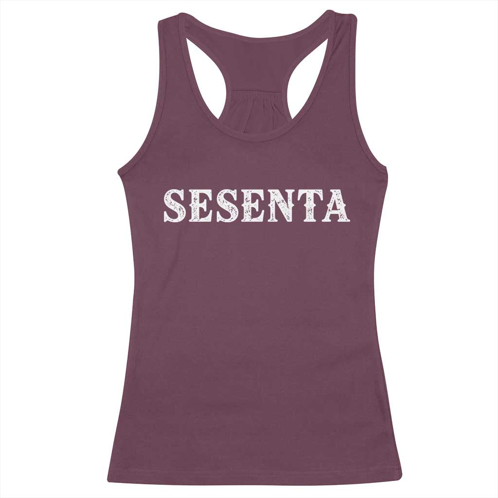 Spanish Mexican 60th Birthday Racerback Tank Top Sesenta 60 Years Old Bday