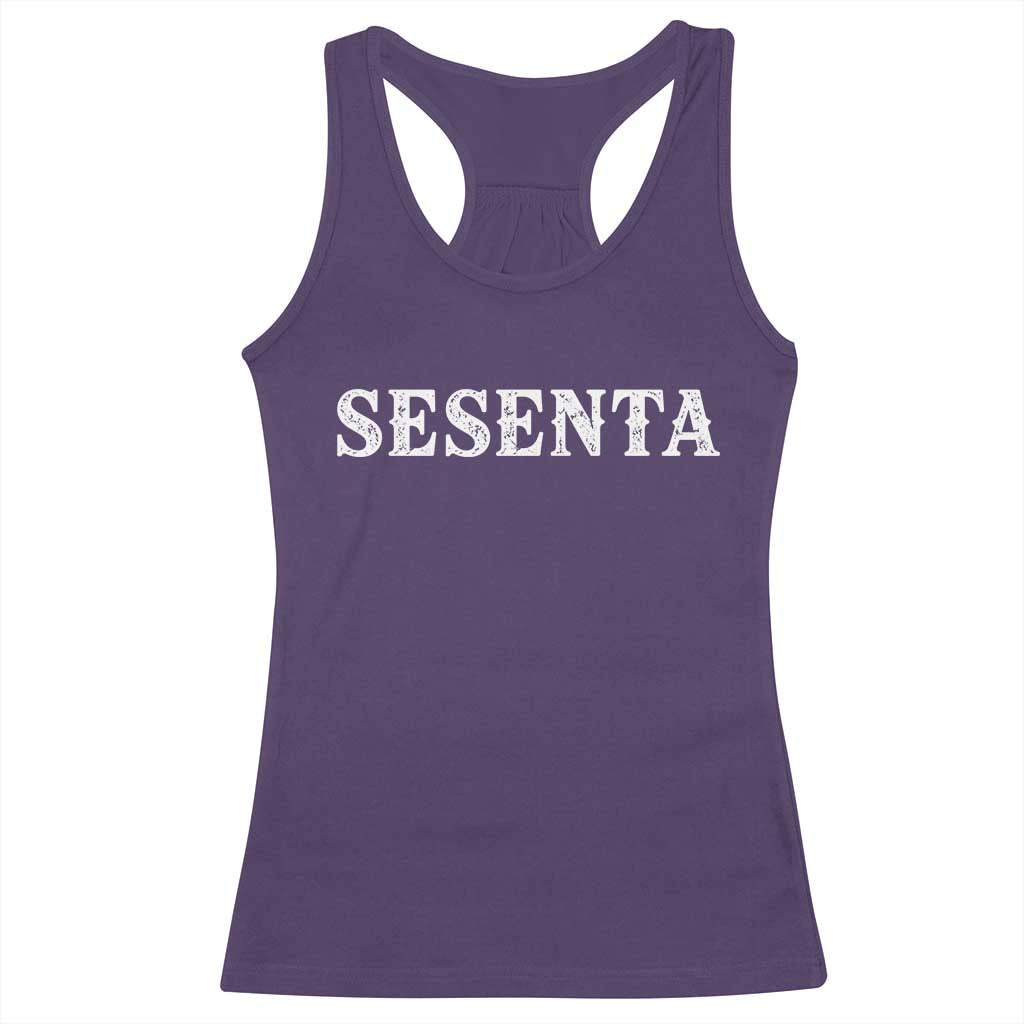Spanish Mexican 60th Birthday Racerback Tank Top Sesenta 60 Years Old Bday